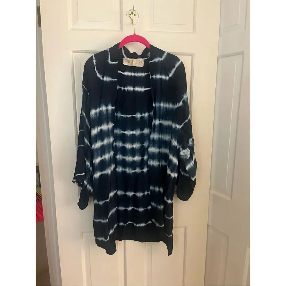 NWOT Jen’s Pirate Booty Navy Tie-Dye Duster